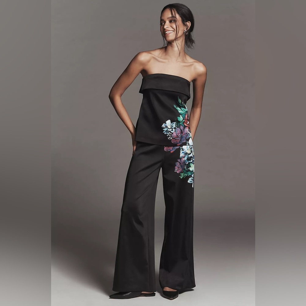 NWT! Anthropologie Floral Trousers - Size XS 🫖
